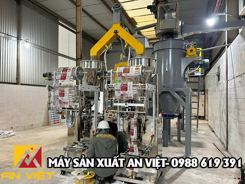 Lắp đặt máy đóng túi 1kg keo chít mạch